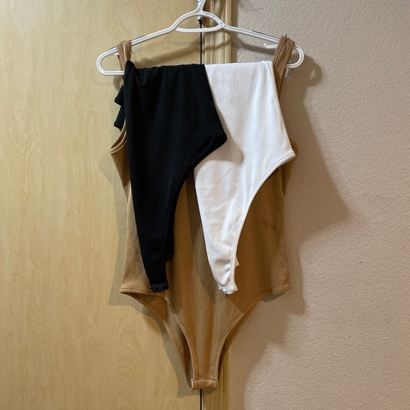 SHEIN Tops - Women Large Three Shein Bodysuits Tank Top Style Undergarments Yoga Swimsuits Ae